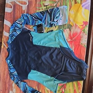 H) Rash guard body suit
